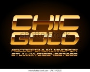 벡터 세련된 3D 골드 알파벳 모던 스톡 벡터(로열티 프리) 1767592025 | Shutterstock