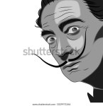 Vector Hand Drawn Watercolor Portrait Famous 스톡 벡터(로열티 프리) 1029971266 | Shutterstock