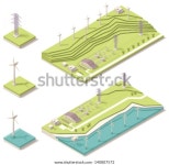 전기를 생성하는 벡터 아이소메트릭 풍력 농장이 스톡 벡터(로열티 프리) 140807572 | Shutterstock