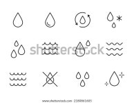 물 드롭 라인 아이콘 설정 바다, 스톡 벡터(로열티 프리) 2180861605 | Shutterstock