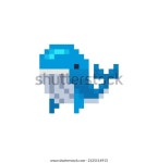 고래 픽셀 아트 아이콘 그램푸스 격리된 스톡 벡터(로열티 프리) 2125114913 | Shutterstock