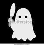 흰색 고스트 아이콘 끔찍한 캐릭터는 겁을 스톡 벡터(로열티 프리) 2419811577 | Shutterstock