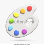 무지개 페인트와 화이트 팔레트 3d 아이콘. 스톡 벡터(로열티 프리) 2437302815 | Shutterstock