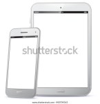 흰색 스마트 폰 및 태블릿 컴퓨터 스톡 벡터(로열티 프리) 440704363 | Shutterstock