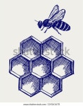 Working Bee On Honeycells 스톡 벡터(로열티 프리) 114261670 | Shutterstock