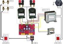 EL84-6BQ5 S.E (`장미빛 인생`) PCB형 인티앰프 일반형 전체부품 완결배선도 - 소리전자 키트배선도 - 소리전자