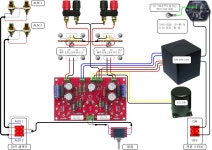 6V6 S.E PCB 인티앰프 (`방자-마당쇠`) 일반형 제작시 배선연결도 - 소리전자 키트배선도 - 소리전자