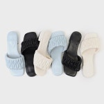 르셀르 셔링 스트랩 플랫 슬리퍼 2cm, 225mm,230mm,235mm,240mm,245mm,250mm,로우힐,스퀘어토우,샌들,슬리퍼,스트랩,플랫,2cm,여성슬리퍼... 