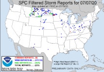 Storm Prediction Center 20200707s Storm Reports