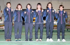 ＜第10回クインズクライマックス＞12R・トライアルの選手たち（右から、1号艇・遠藤、2号艇・田口、3号艇・渡辺、4号艇・細川、... 