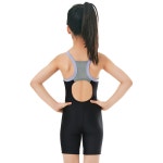 배럴 에센셜 3부 반신 Y백 [블랙] 여아동 실내수영복 B5SKSWH302 BLK - 주식회사 수영사랑 배럴 에센셜 3부 반신 Y백 [블랙] 여아동... 