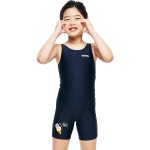 주식회사 수영사랑 | 배럴 더블스쿱 3부 반신 여아동 수영복 배럴 더블스쿱 3부 반신 U백 [블랙] 여아동 실내수영복 B6SKSWH302 BLK