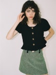 [THE ASHLYNN더애쉴린]ELIA2 A LINE MINI SKIRT_GREEN [W CONCEPT]