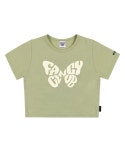 THEBOUNCE 네스티팬시[NF] CLASSIC LOGO CROP TEE (GREEN)_F22QB452 - THEBOUNCE (더바운스)