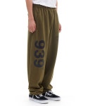 THEBOUNCE 아카이브볼드 939 LOGO SWEAT PANTS (Olive) - THEBOUNCE (더바운스)