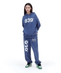 THEBOUNCE 아카이브볼드 939 LOGO SWEAT PANTS (Blue) - THEBOUNCE (더바운스)