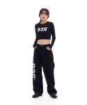THEBOUNCE 아카이브볼드 939 LOGO WORK PANTS (Black) - THEBOUNCE (더바운스)