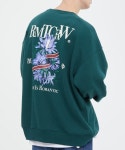 THEBOUNCE 로맨틱크라운 FLOWER RIBBON SWEAT SHIRT (Green) - THEBOUNCE (더바운스)