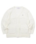 THEBOUNCE 타게토 스트라이프 위빙 가디건 STRIPE WEAVING CARDIGAN (White) - THEBOUNCE (더바운스)