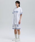 THEBOUNCE 가터갤러리 고딕 심볼 베이스볼 져지 자켓 GOTHIC SYMBOL BASEBALL JERSEY JACKET (White) - THEBOUNCE (더바운스)