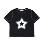THEBOUNCE 에이이에이이 리버시블 하프톤 스타 반팔티 AEAE Reversible Half-Tone Star T-Shirts (W) (Black) - THEBOUNCE (더바운스)