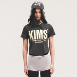 더바운스 (THEBOUNCE) 킴스 프레시 코튼 마켓 Kims Elve Logo Tee Charcoal - 더바운스 (THEBOUNCE)