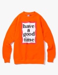 THEBOUNCE 해브어굿타임프레임 맨투맨FRAME CREWNECKNEON ORANGE