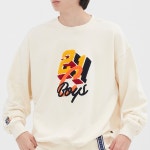 THEBOUNCE 로맨틱크라운COLOR LOGO SWEATSHIRToatmeal