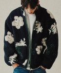 THEBOUNCE 로맨틱크라운 WILD FLOWER FLEECE JACKET (Oatmeal) - THEBOUNCE (더바운스)