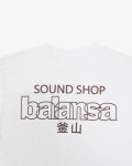 더바운스 (THEBOUNCE) 발란사 사운드샵 발란사 반팔티 BALANSA LOGO S/S TEE (White/Brown) - 더바운스 (THEBOUNCE)