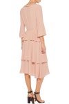 Blush Ruffled tiered crepe dress | Sale up to 70% off | THE OUTNET | IRIS & INK | THE OUTNET