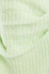 Light green Gathered brushed ribbed-knit sweater | GANNI | THE OUTNET