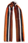 Black Frayed striped silk-gauze scarf | Sale up to 70% off | THE OUTNET | DOLCE & GABBANA | THE OUTNET