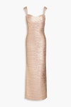 Rose Gold Metallic bandage maxi dress | Sale up to 70% off | THE OUTNET | HERVÉ LÉGER | THE OUTNET