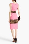 DOLCE & GABBANA Leopard-print paneled crepe midi dress | Sale up to 70% off | THE OUTNET