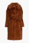Light brown Katrina belted faux fur coat | JAKKE. | THE OUTNET