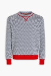 Navy Jacquard-knit cotton-blend sweater | MISSONI | THE OUTNET