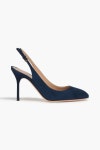 Indigo Suede slingback pumps | Sale up to 70% off | THE OUTNET | SERGIO ROSSI | THE OUTNET