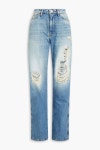 Light denim Vic faded distressed high-rise straight-leg jeans | 3X1 | THE OUTNET