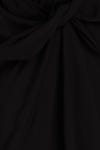 Black One-shoulder draped twisted twill midi dress | AMBUSH | THE OUTNET
