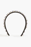 Black Crystal-embellished satin headband | CHRISTOPHER KANE | THE OUTNET