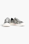 Animal print Faux snake-effect leather sneakers | LOVE MOSCHINO | THE OUTNET