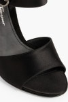 Black Aede crystal-embellished satin sandals | SALVATORE FERRAGAMO | THE OUTNET