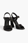 Black Aede crystal-embellished satin sandals | SALVATORE FERRAGAMO | THE OUTNET