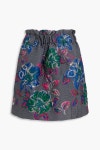Gray Metallic cloqué mini skirt | Sale up to 70% off | THE OUTNET | GANNI | THE OUTNET