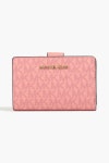 Antique rose Logo-print textured faux leather wallet | MICHAEL MICHAEL KORS | THE OUTNET