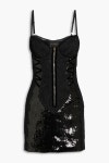 DUNDAS Velvet-trimmed corded lace and sequined tulle mini dress | THE OUTNET