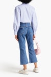 GANNI Cropped distressed high-rise bootcut jeans | Sale up to 70% off | THE OUTNET