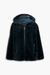 Petrol Mongie faux fur hooded jacket | FUSALP | THE OUTNET