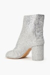 Silver Tabi split-toe glittered woven ankle boots | MAISON MARGIELA | THE OUTNET